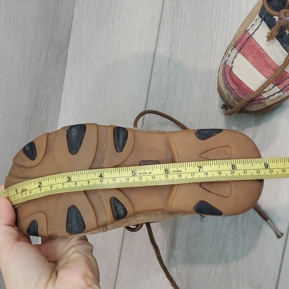 Twisted X Kids Boys Moc Hi Top American Flag Driving Shoes sz 12 - Picture 12 of 12